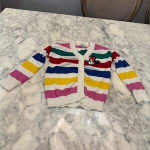 Disney Striped Cardigan with Minnie Mouse